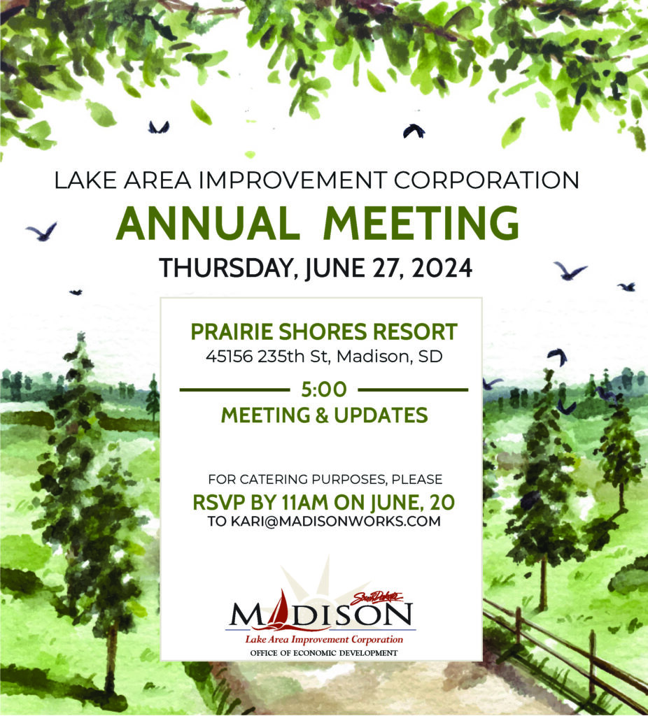 Lake Area Improvement Corporation annual meeting flyer